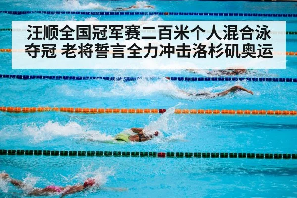 汪顺全国冠军赛二百米个人混合泳夺冠 老将誓言全力冲击洛杉矶奥运